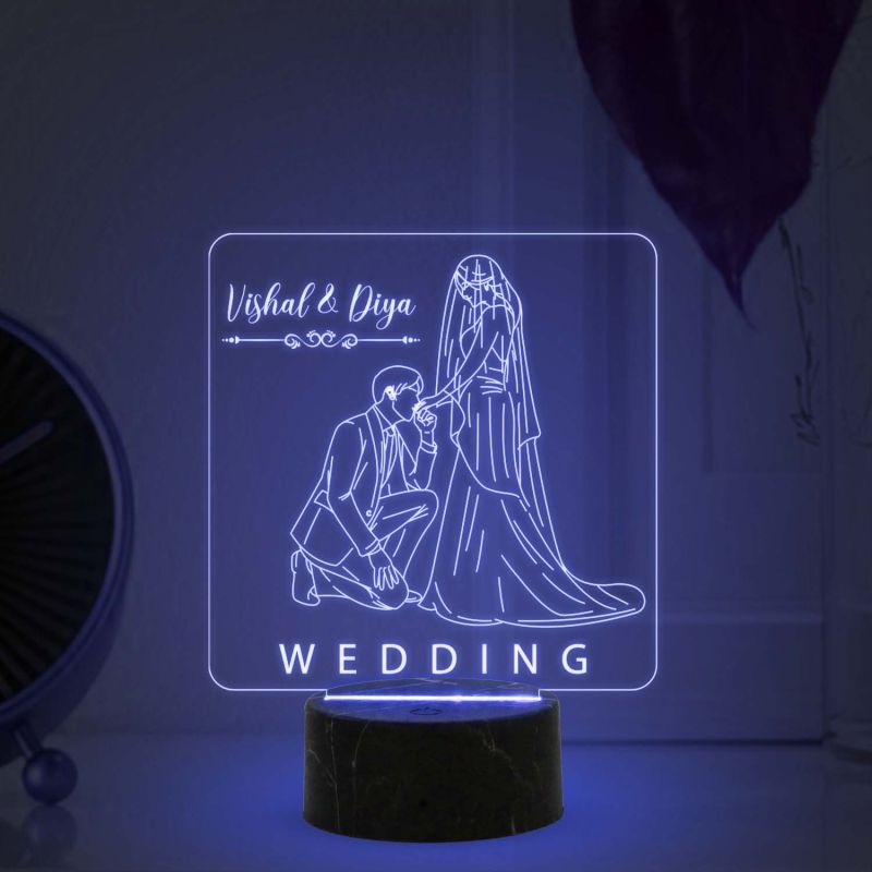 Wedding Night Lamp With Customized Name